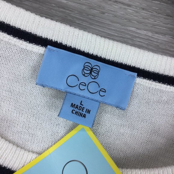 CeCe by Cynthia Steffe Contrast Ruffled Sweater - Picture 3 of 5